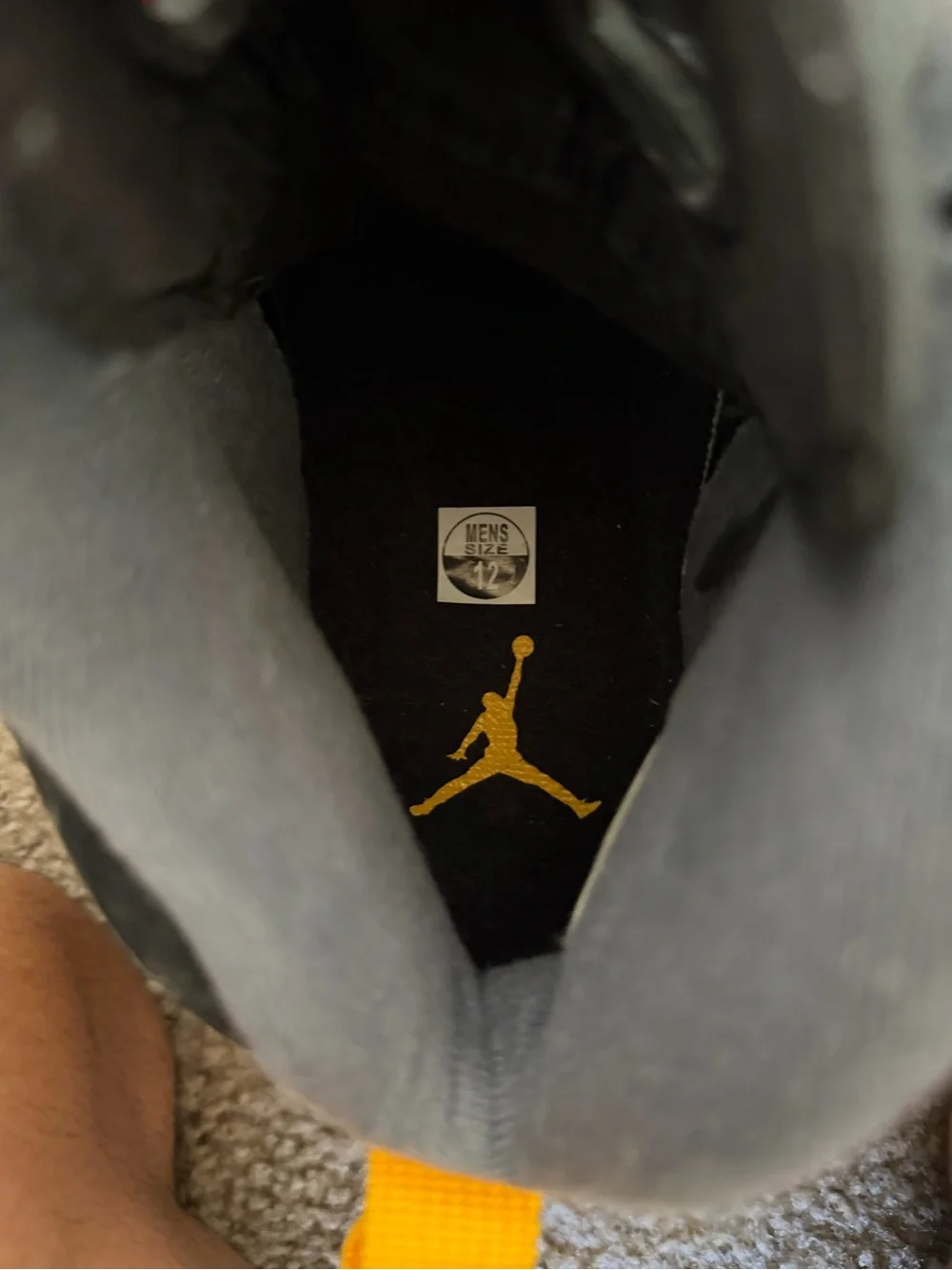 Jordan Men's Black University Gold Jordan Spizike